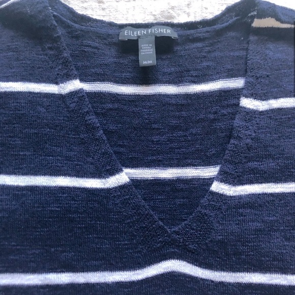 Eileen Fisher organic linen cotton blend top - Picture 5 of 11